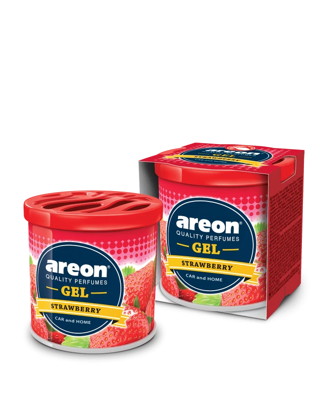 Areon Strawberry Gel Perfume – Sweet & Fresh Gel Air Freshener for Car and Home


