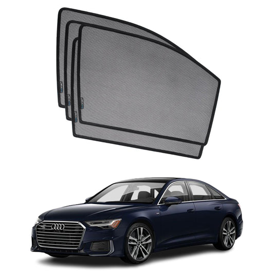 Quik Snap Window Sun Shades (Car Pardy) For Audi A6: Custom Fit & UV Protection