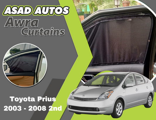 "Awra Curtains for Toyota Prius 2nd Gen (2003-2008) – Custom Fit Privacy Shades with Sun Protection and UV Protection"







