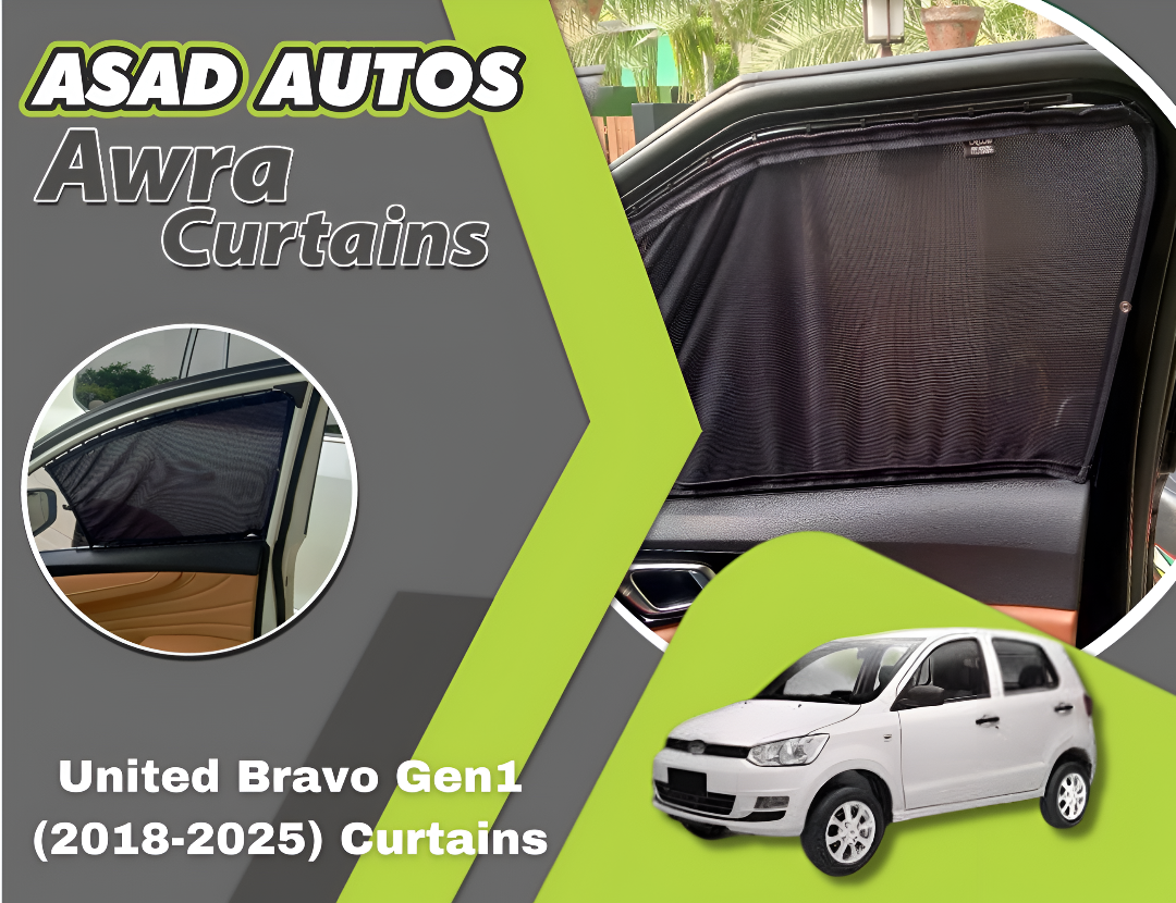 Awra Curtains for United Bravo Gen1 (2018–2025) – Premium Sun Protection & Privacy Car Curtains