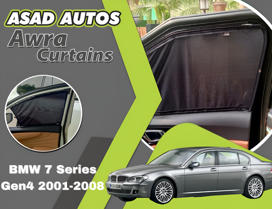 "Awra Luxury Window Curtains for BMW 7 Series Gen4 (2001-2008)"
