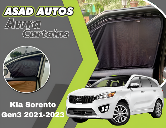 "Awra Premium Window Curtains for Kia Sorento Gen3 (2021-2023)"
