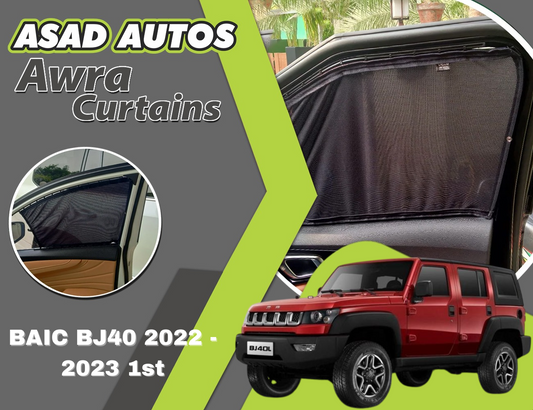 "Awra Window Curtains Sun Shades (Car Pardy) for BAIC BJ40 2022 - 2023 1st Gen – Ultimate Sun Protection & Privacy."







