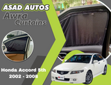 "Awra Window Curtains Sun Shades (Car Pardy) for Honda Accord 5th (2002-2008) – Premium Sun Protection & Privacy."







