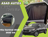 "Awra Window Curtains Sun Shades (Car Pardy) for Kia Carnival 3rd Gen (2018-2020) – Superior Privacy and Sun Protection."







