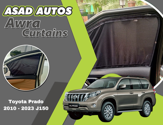 "Awra Window Curtains installed in Toyota Prado 2010-2023 (J150)"
