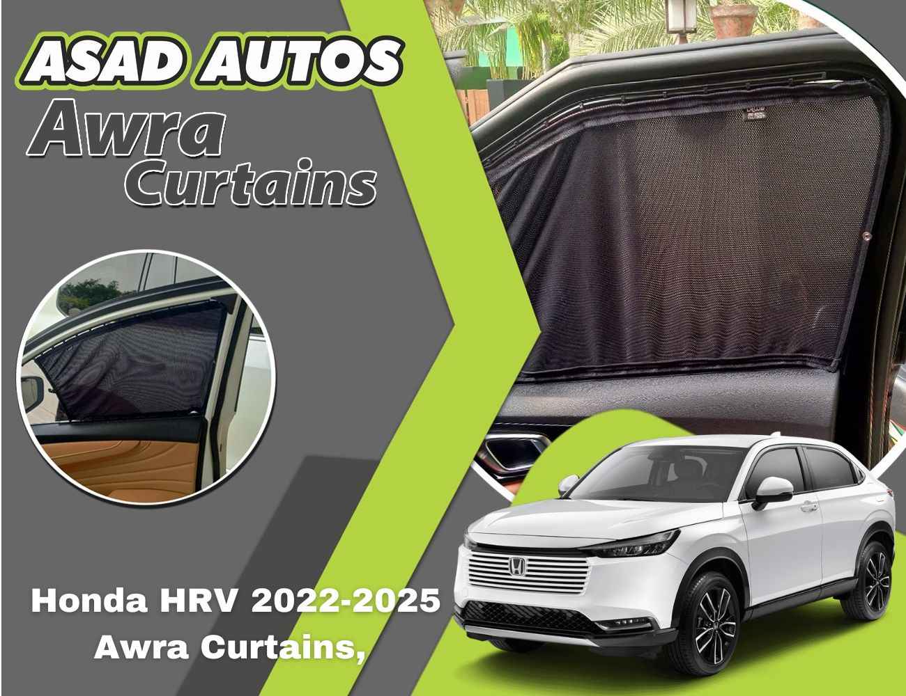 Awra Curtains Railing for Honda HRV 2022–2025