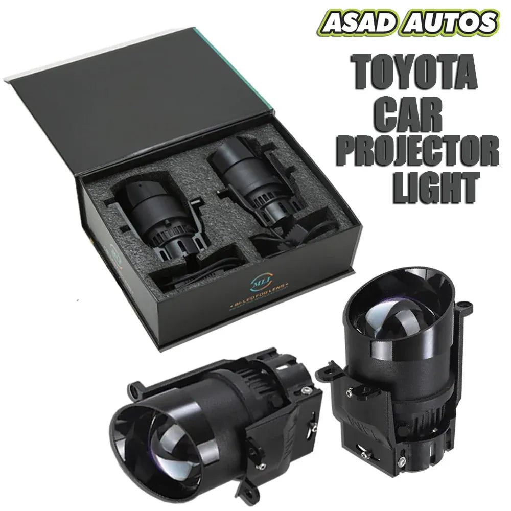 MLI Car Projector Fog Lights BI LED Lens – Brighten the World at Night for Honda, Toyota, Suzuki