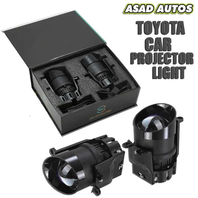 MLI Car Projector Fog Lights BI LED Lens – Brighten the World at Night for Honda, Toyota, Suzuki