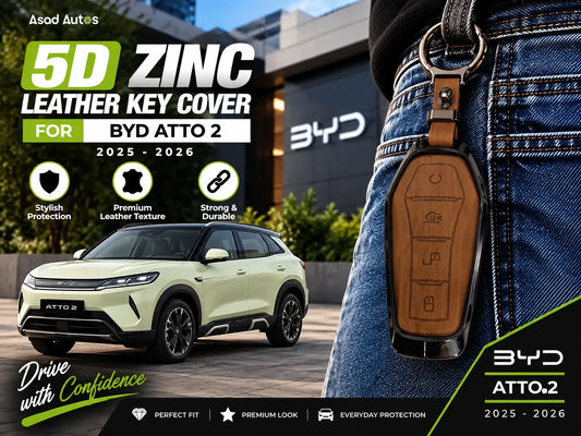 BYD Atto 2 Key Cover 2025–2026 | 5D Zinc Leather