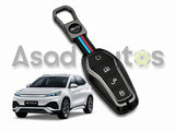 BYD Atto 3 metal key cover 2025-2026 – premium key fob case with keyring by Asad Autos