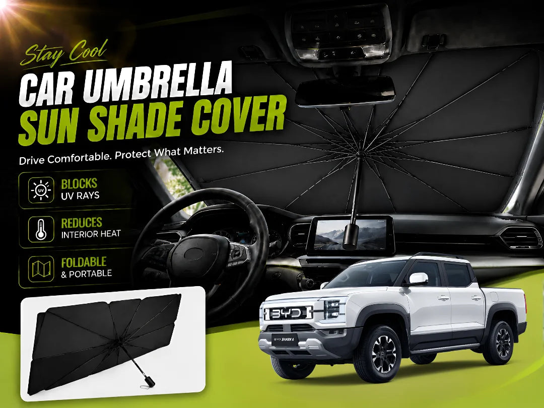 BYD SHARK 6 2025–2026 foldable car windshield sun protector