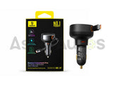 Baseus Enjoyment Pro 60W car charger with retractable USB-C cable and retail packaging