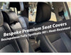 Bespoke Premium Seat Covers made from Japanese fully synthetic fabric with 90% heat resistance, custom-fit for superior protection and comfort.
