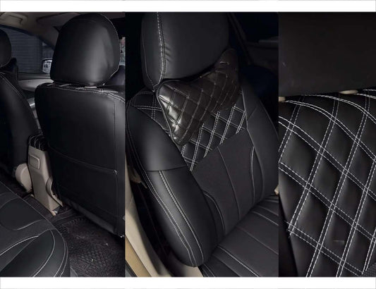 Bespoke Seat Covers Japanese Fully Synthetic Heat-Resistant Fabric for Toyota Corolla 2012, providing premium comfort and protection.