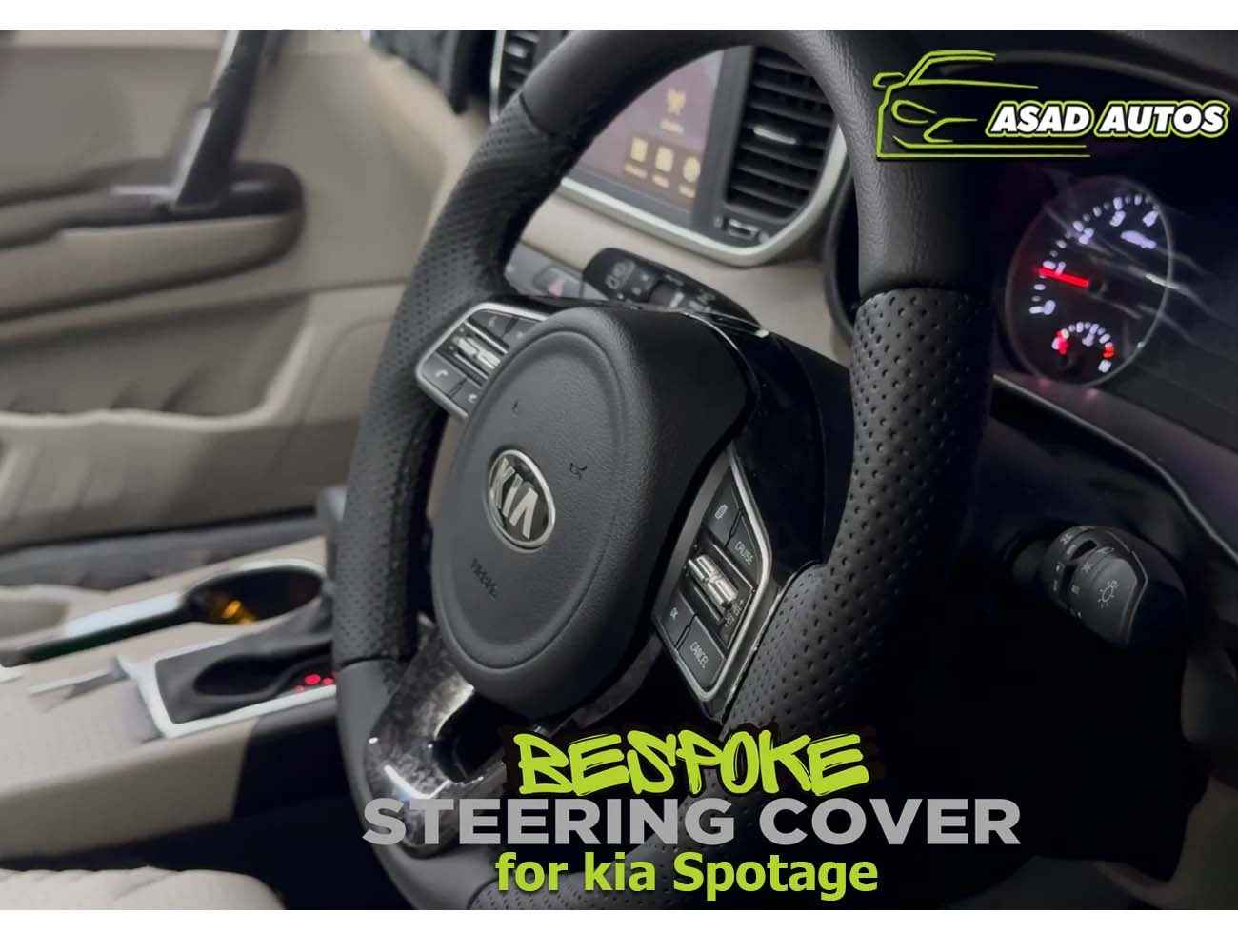 Bespoke Seat Covers & Steering Cover – Premium Japanese Synthetic Fiber for Kia Sportage
