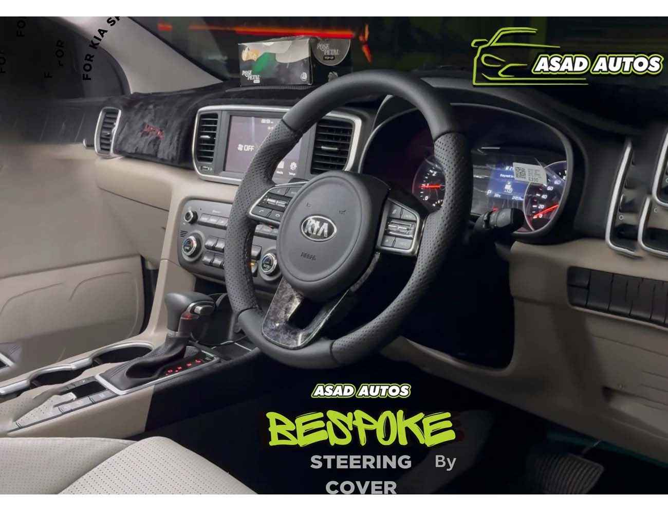 Bespoke Seat Covers & Steering Cover – Premium Japanese Synthetic Fiber for Kia Sportage