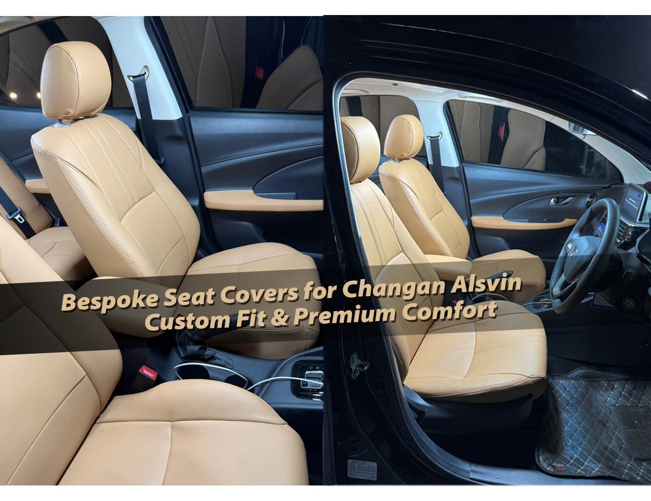 "Bespoke Seat Covers for Changan Alsvin – Custom Fit, Premium Comfort, and Durable Protection."
