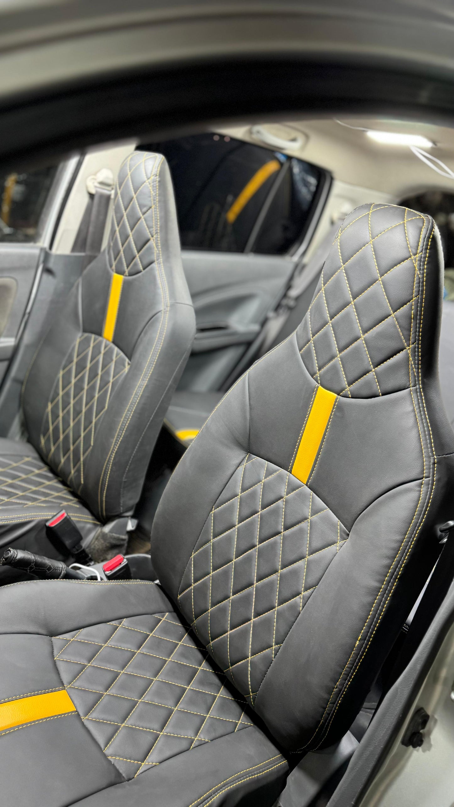 Bespoke Seat Covers for New Suzuki Cultus, offering a perfect fit, stylish design, and durable protection for enhanced comfort and interior preservation.