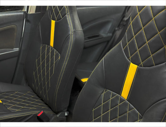 Bespoke Seat Covers for New Suzuki Cultus, offering a perfect fit, stylish design, and durable protection for enhanced comfort and interior preservation.
