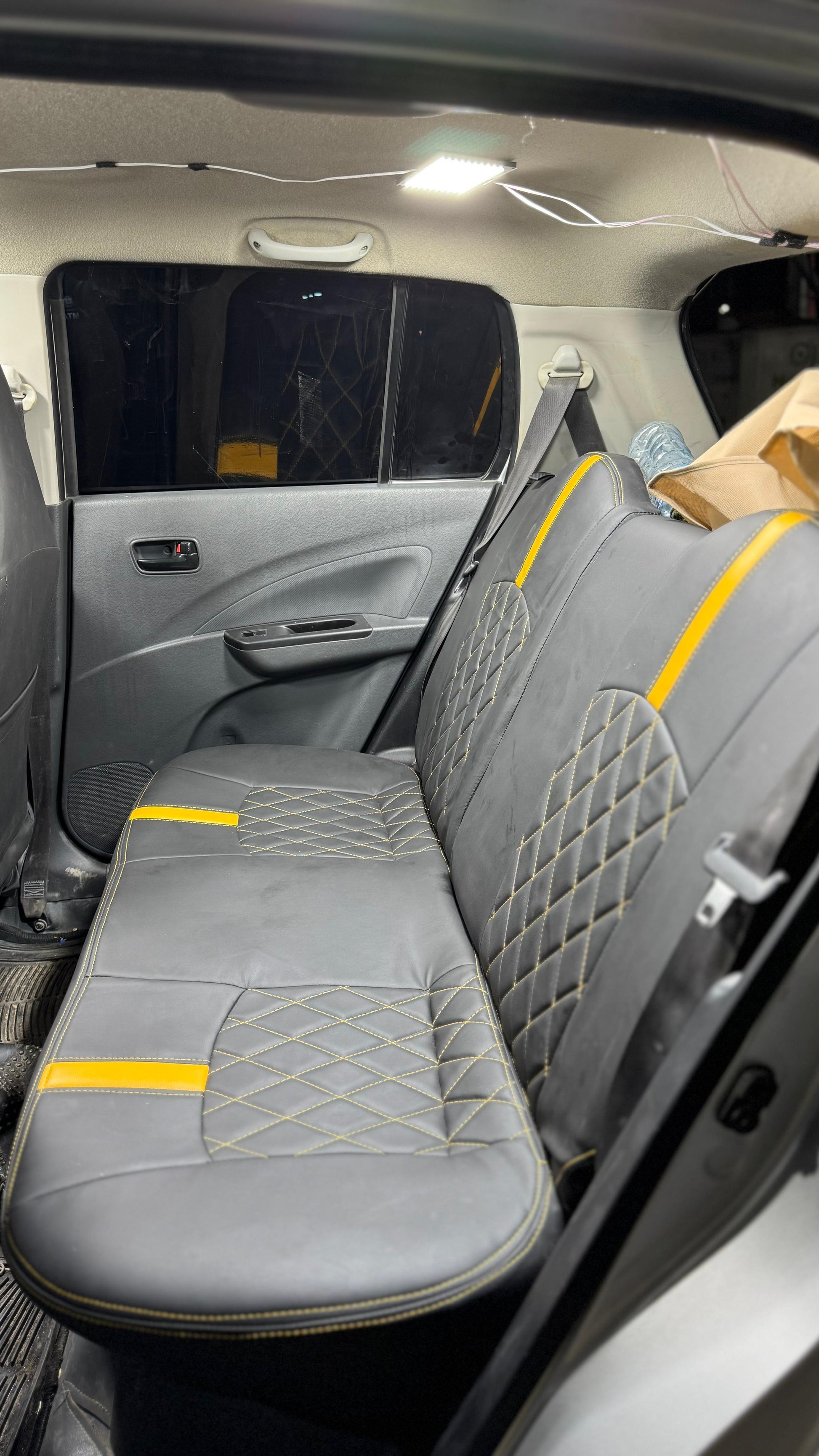 Bespoke Seat Covers for New Suzuki Cultus, offering a perfect fit, stylish design, and durable protection for enhanced comfort and interior preservation.