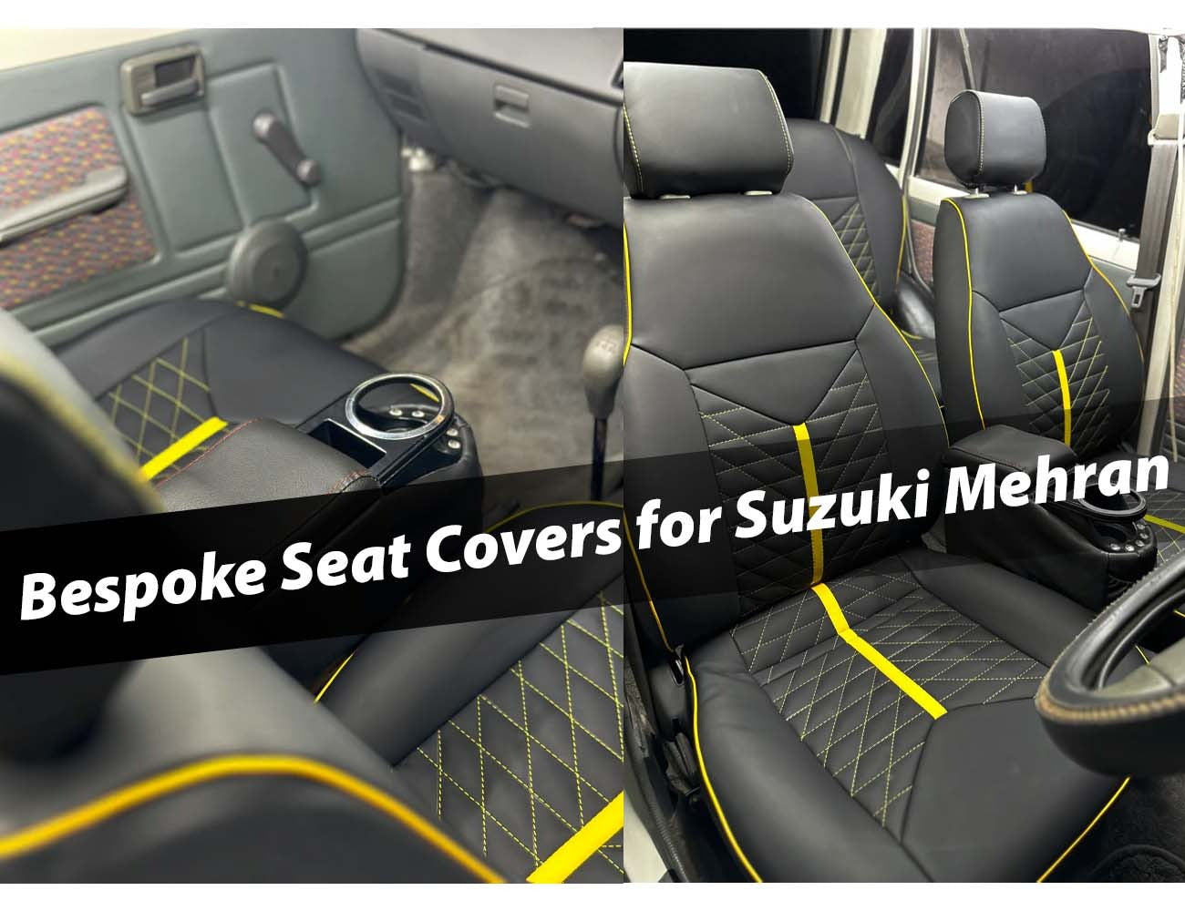 Bespoke Seat Covers for Suzuki Mehran, providing custom fit protection, comfort, and style for your car's interior.