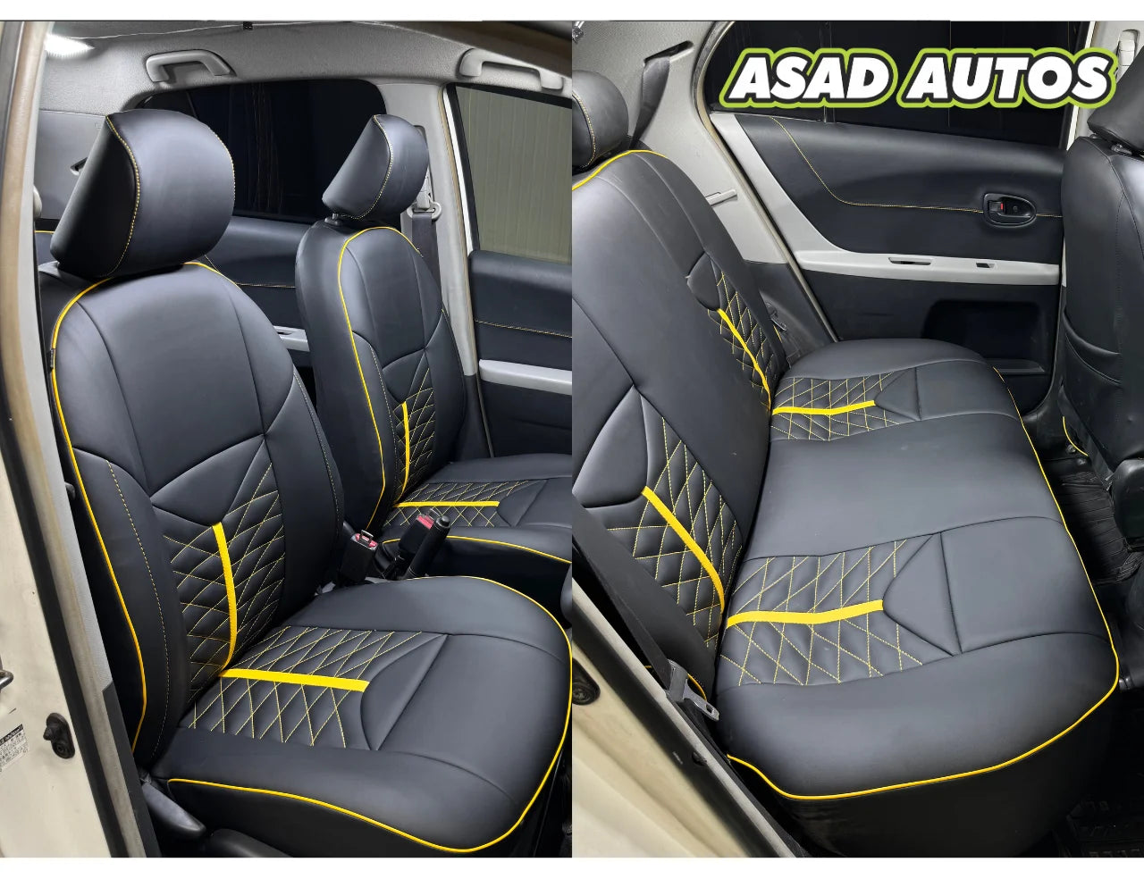 Bespoke Seat Covers for Toyota Vitz 2010–2025 – Premium Japanese Synthetic Fiber