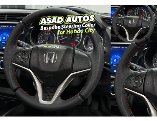 Bespoke Steering Cover for Honda City 2022–2024 – Custom Fit Leather Grip

