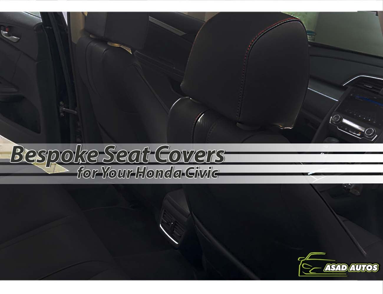 Bespoke custom seat covers for Honda Civic 2016-2025, offering tailored comfort, style, and protection.
