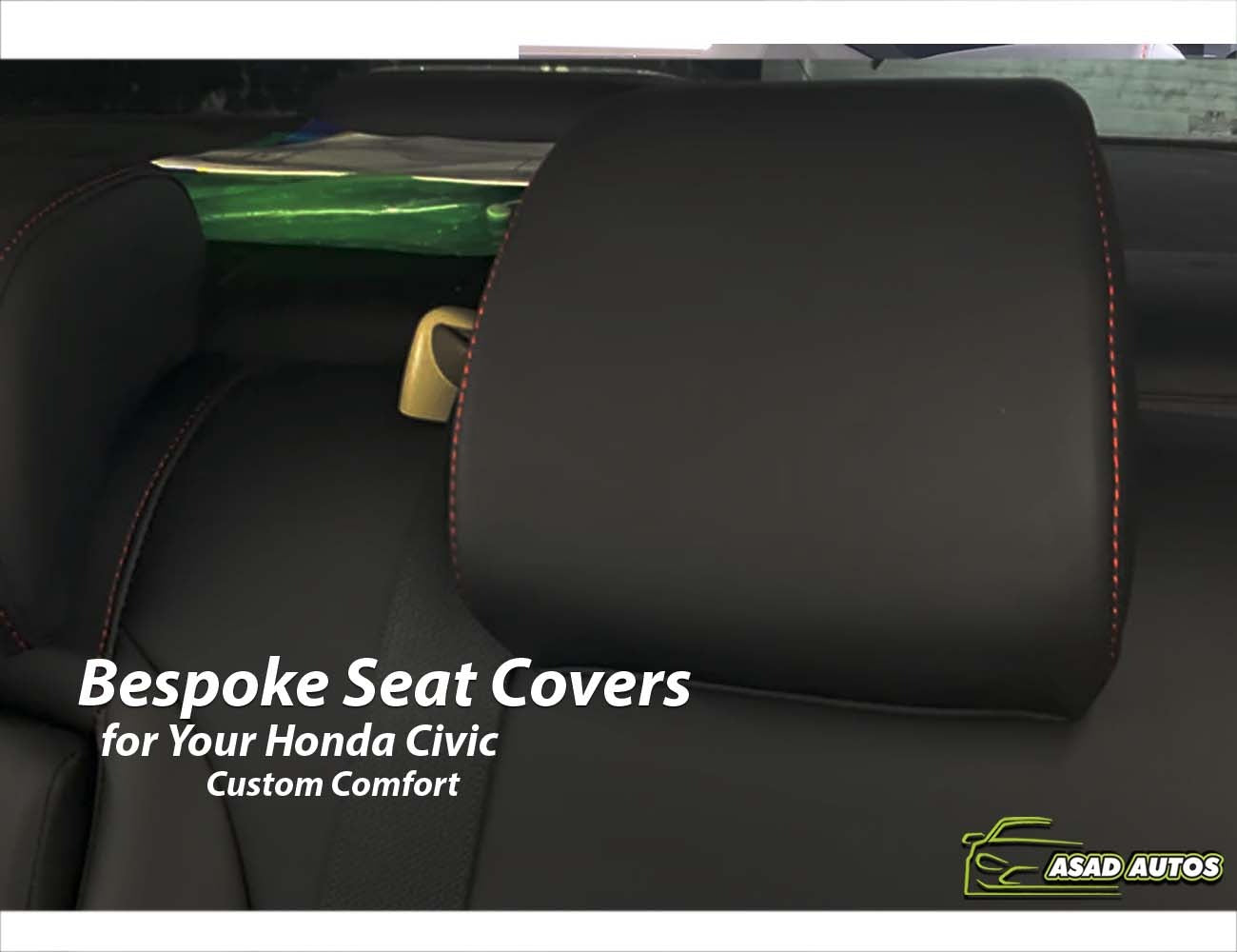 Bespoke custom seat covers for Honda Civic 2016-2025, offering tailored comfort, style, and protection.
