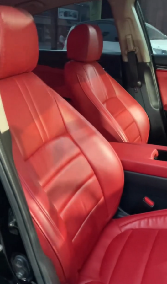 Bespoke seat cover for Civic X providing custom fit, comfort, and premium protection.