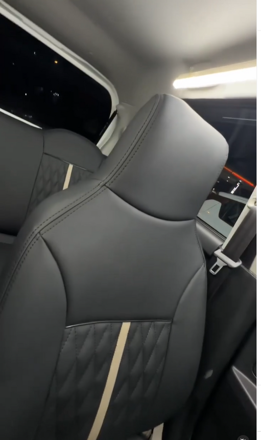 Bespoke seat cover for Suzuki Wagon R 2023 offering custom fit, premium comfort, and lasting protection.

