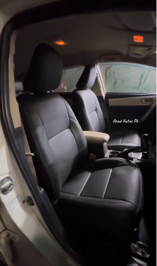 Bespoke seat cover for Toyota Corolla 2014-2026 with a custom fit, providing premium protection and comfort.

