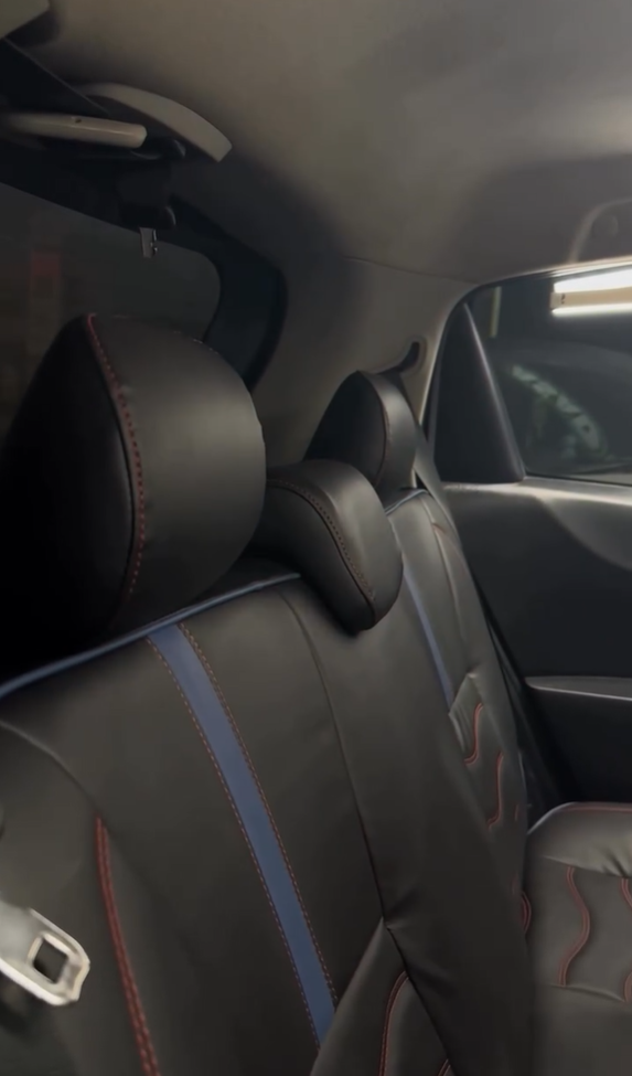 Bespoke seat cover for Toyota Vitz offering custom fit and premium protection.

