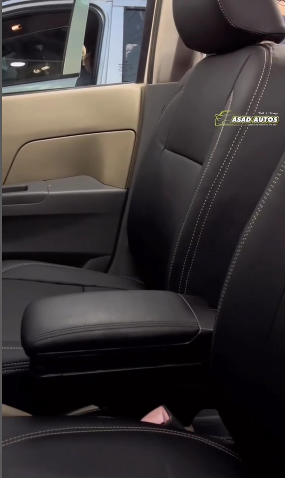 Bespoke seat covers for Daihatsu Mira offering custom fit, premium protection, and a stylish upgrade.

