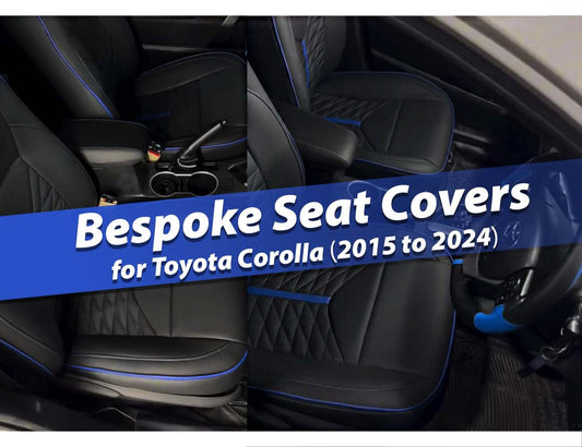 Bespoke seat covers for Toyota Corolla (2015 to 2024), custom fit and premium protection for your car’s interior.