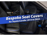 Bespoke seat covers for Toyota Corolla (2015 to 2026), custom fit and premium protection for your car’s interior.