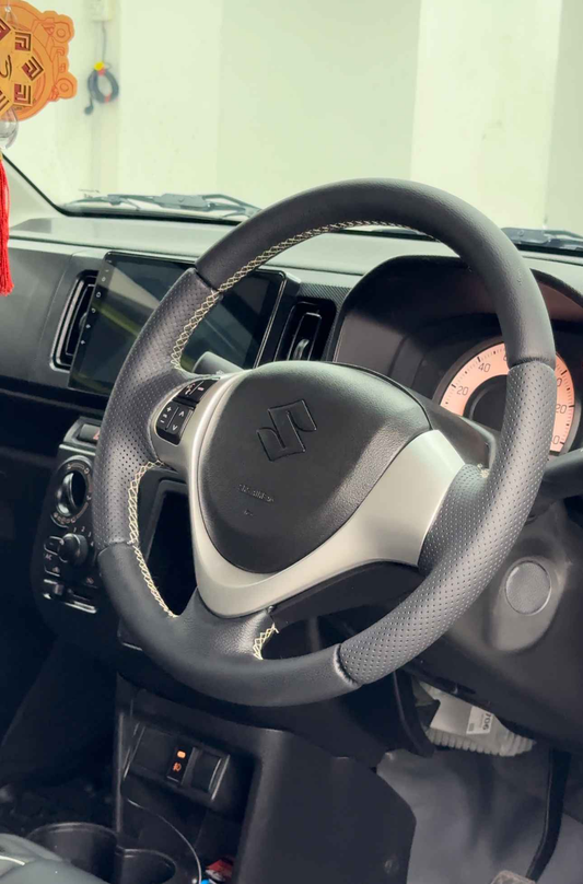 Bespoke Steering Cover (Japanese Synthetic Fiber) for Suzuki Alto 2014 2025: Enhanced Grip and Style