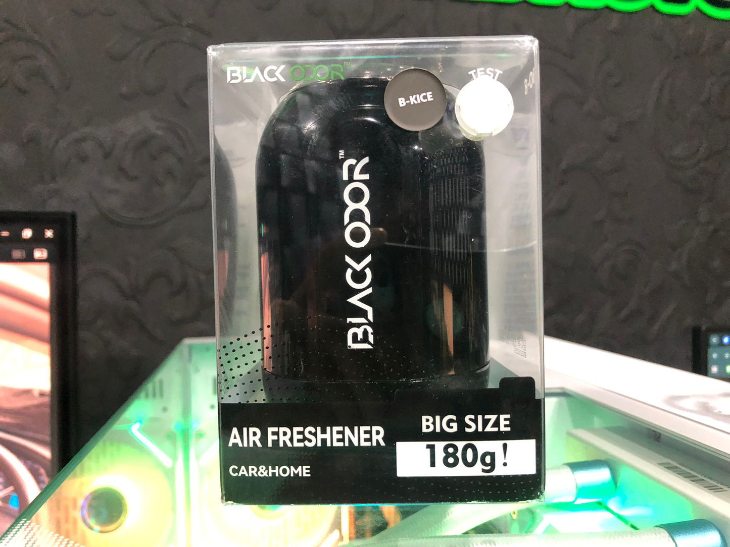 Black Odor Air Freshener B-Kice 180g BO-8 Long Lasting Fragrance for Car and Home