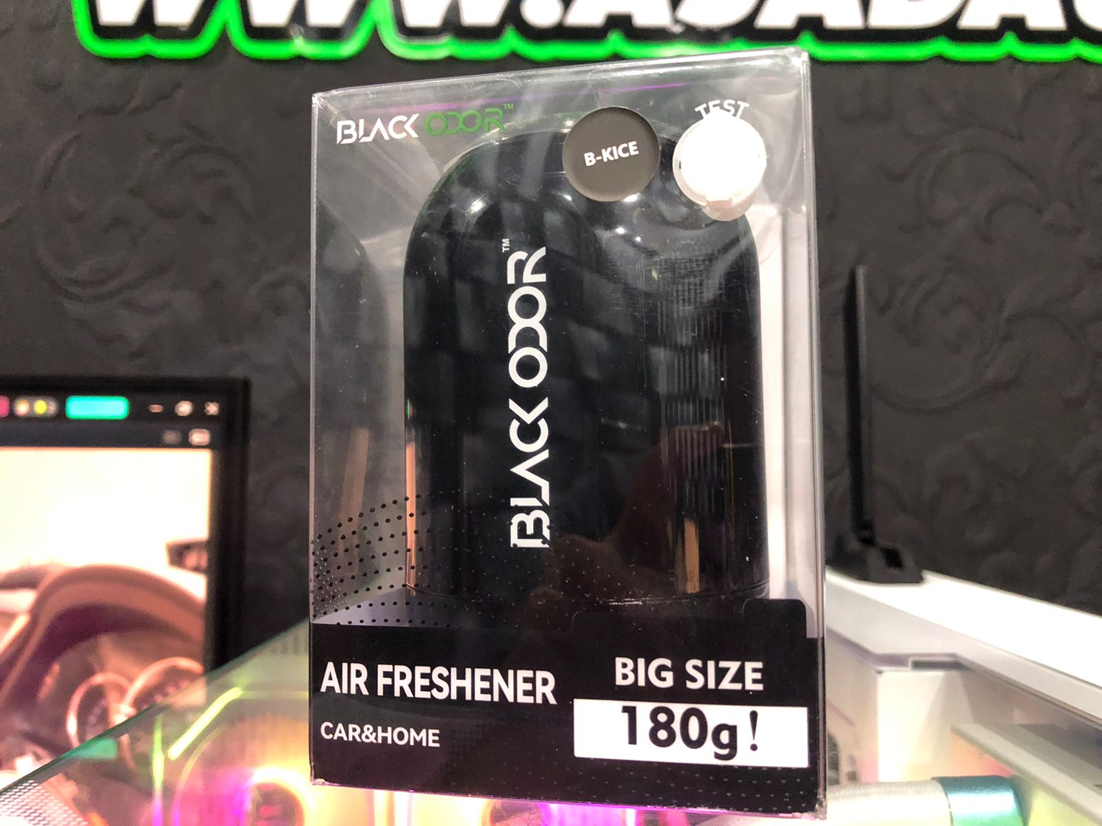 Black Odor Air Freshener B-Kice 180g BO-8 Long Lasting Fragrance for Car and Home