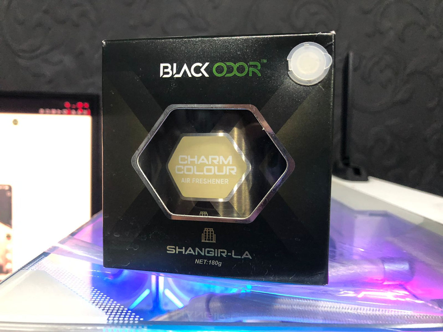 Black Odor Air Freshener Charm Colour Shangrila 180g BO-38 Long Lasting Fragrance for Car and Home