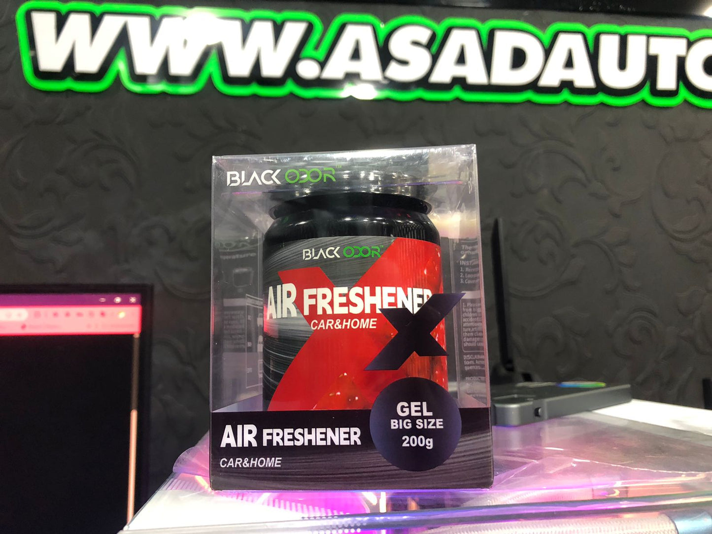 Black Odor Strawberry Air Freshener 200g for Car and Home Long Lasting Fragrance