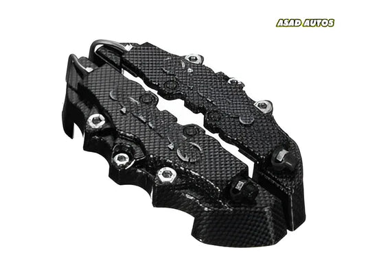 Brembo style black car disc brake caliper cover, providing a sleek, modern look while offering durable protection for your brakes.