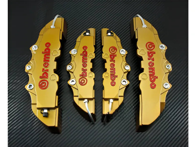 Brembo Style Car Disc Brake Caliper Cover [Golden] – Luxury Look & Reliable Protection