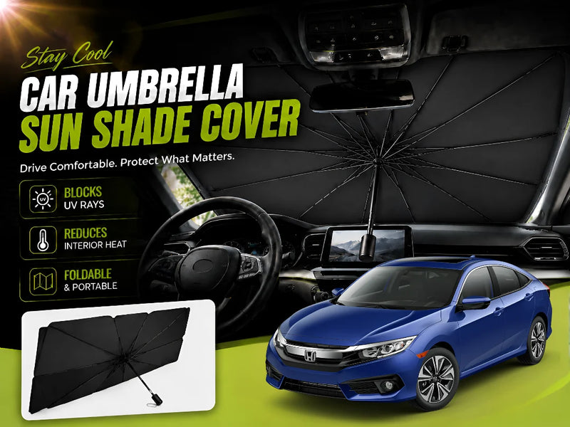 Buy foldable car umbrella sunshade for Honda Civic 2016–2021. Full windshield coverage, UV protection, and interior cooling in seconds.