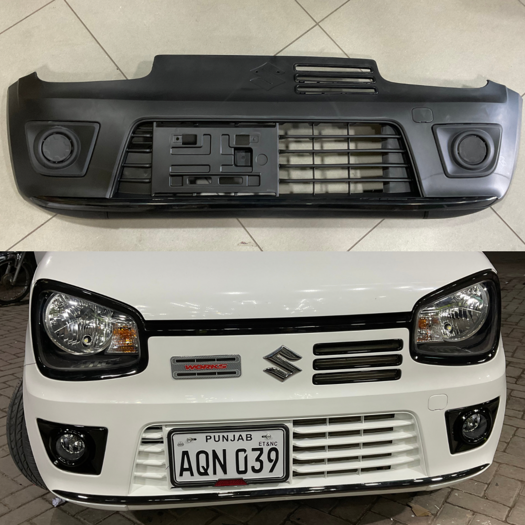 Non-Painted Front & Back Bumper Set for New Alto: Complete Vehicle Enhancement