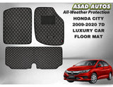 Car Floor Mat 7D Luxury for Honda City (2009–2020)