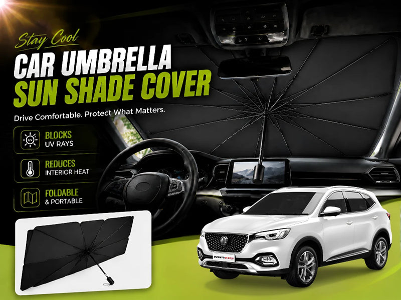 Car Umbrella Sun Shade for MG HS 2021–2025 – Foldable Windshield UV & Heat Protection Shield