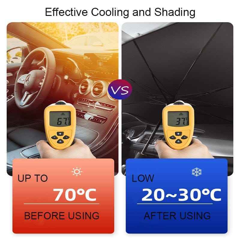 Car Umbrella Sun Shade Cover for Toyota Corolla Sedan (2009–2013) – Foldable Windshield UV & Heat Protection Shield
