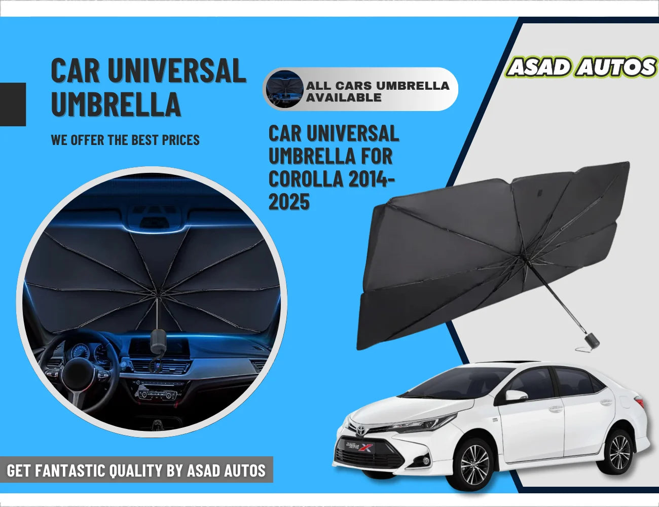 Car Universal Umbrella For Corolla 2014–2026